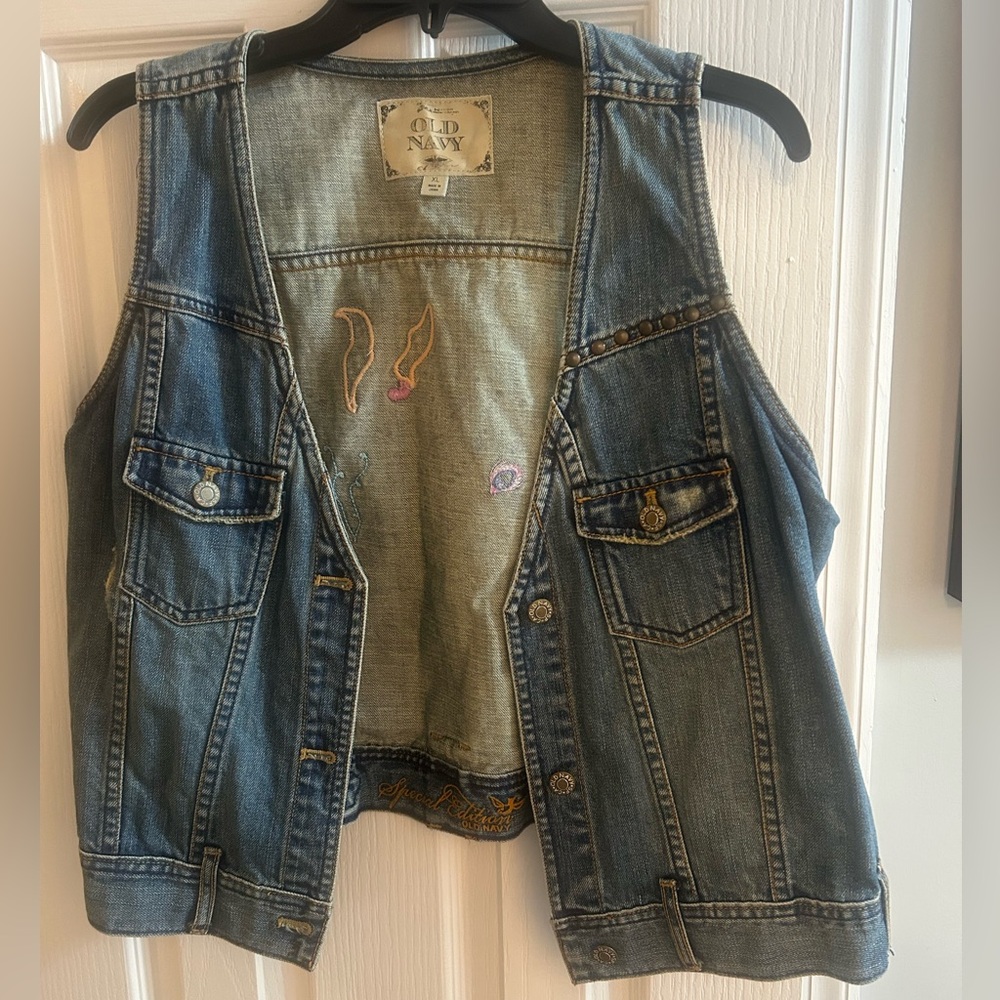 Old Navy Blue Denim Vest